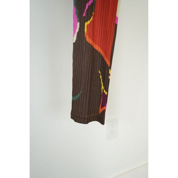 Pleats Please by Issey Miyake 100% Polyester Pleated Multicolor Pants 3 Women's - Picture 5 of 5
